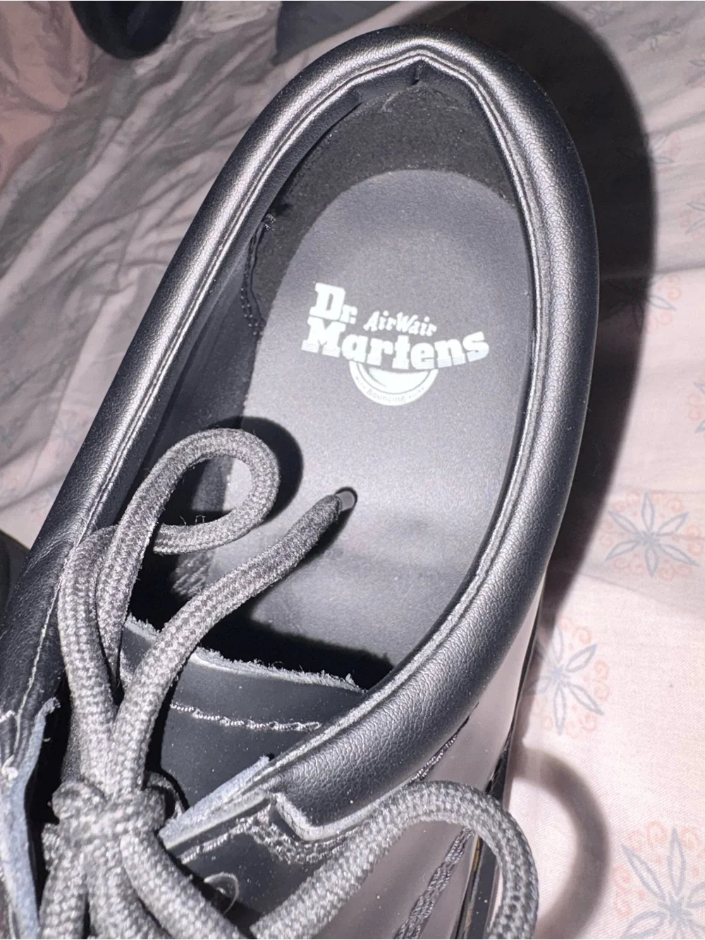 Dr. Marten’s Black Platform Lace-Up women Shoes with Yellow Welt Stitching